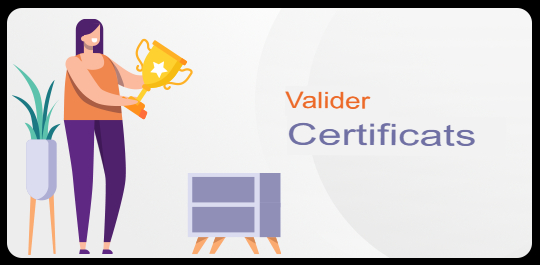 Validation du certificat - Page du cours